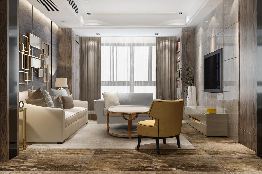 3d rendering luxury modern living room with fabric sofa 105762 2186